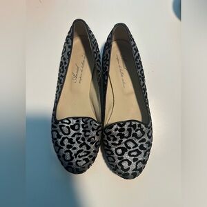 anniel cheetah print Silver And Black loafers Size 36